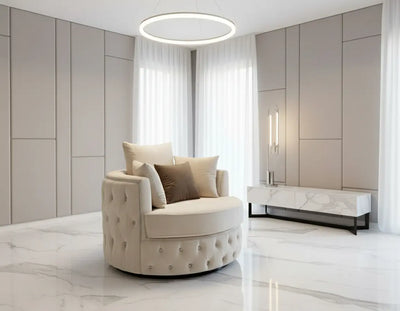 Swivel / Upholstered Cuddle Chair – Plush Velvet velvetsofa