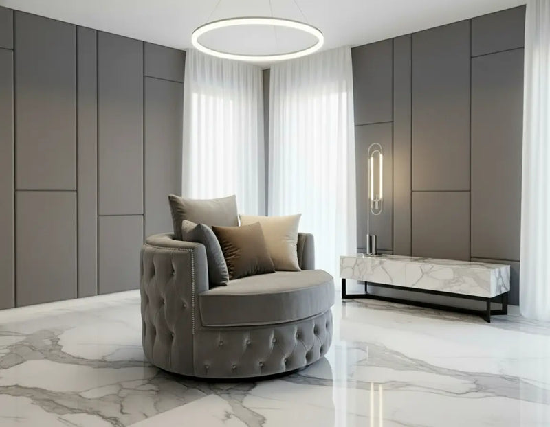 Swivel / Upholstered Cuddle Chair – Plush Velvet velvetsofa