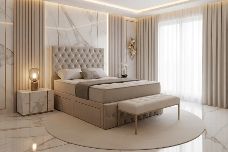 CHARLES DIVAN BED WITH/WITHOUT DRAWS F I INTERIORS