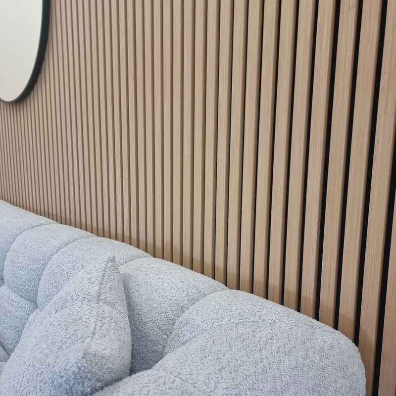 Acoustic Wood Slatted Wall Panels - White Oak