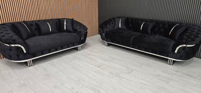 Kingston 3+2+1 Black Velvet Chrome Detailing