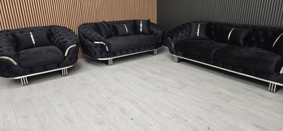 Kingston 3+2+1 Black Velvet Chrome Detailing