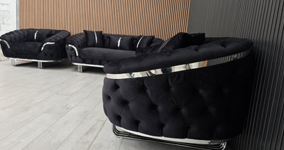Kingston 3+2+1 Black Velvet Chrome Detailing
