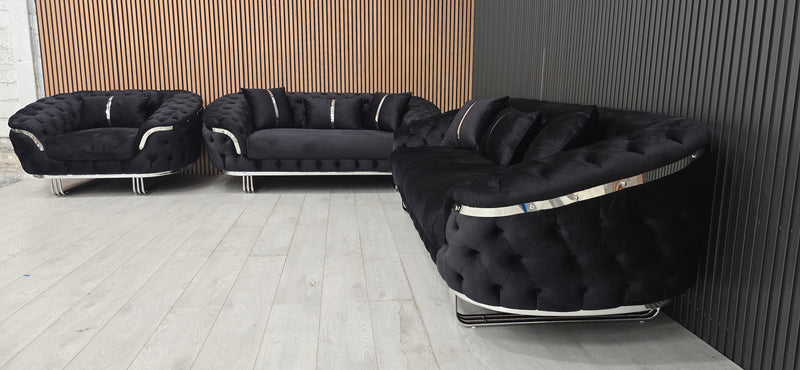 Kingston 3+2+1 Black Velvet Chrome Detailing