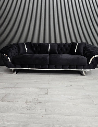 Kingston 3+2+1 Black Velvet Chrome Detailing