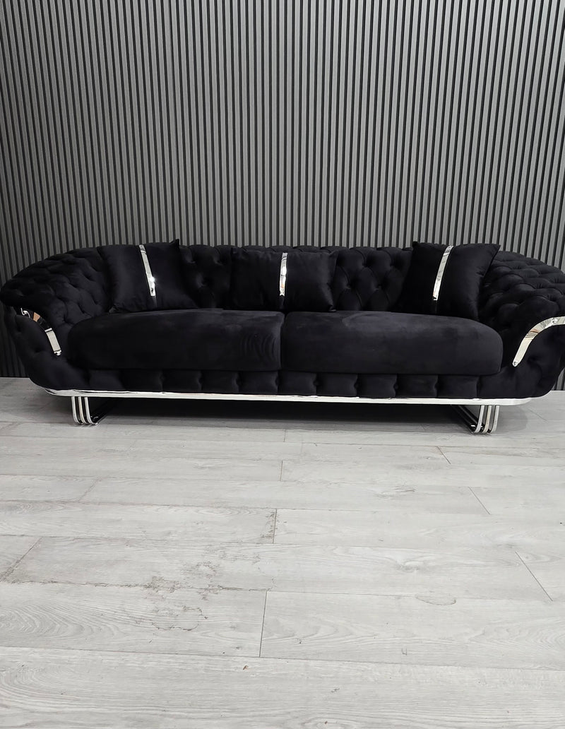 Kingston 3+2+1 Black Velvet Chrome Detailing