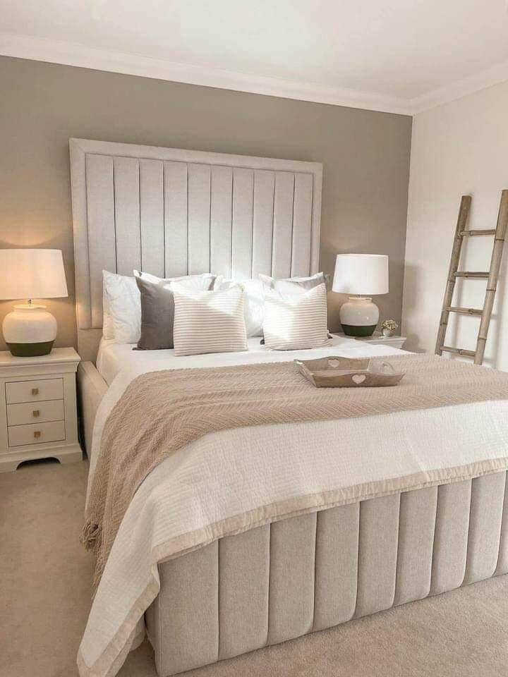 Sierra Bedframe In Plush Velvet – Modern Tall Upholstered Bed Frame | Handcrafted in the UK