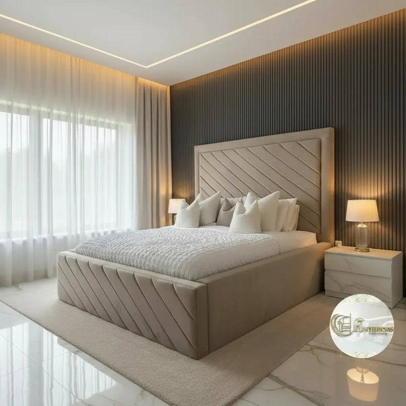 Duke Plush Velvet Bed – Bespoke Handcrafted Bedstead (Made in the UK) FIL