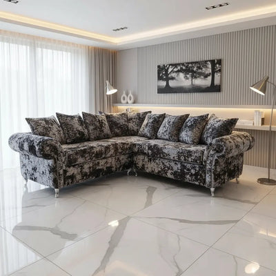 Allison Lustro Velvet Sofa Range F I INTERIORS