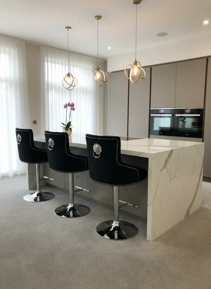 Majestic Luxury Barstool Lion knocker back Adjustable Height ASR INTERIOR