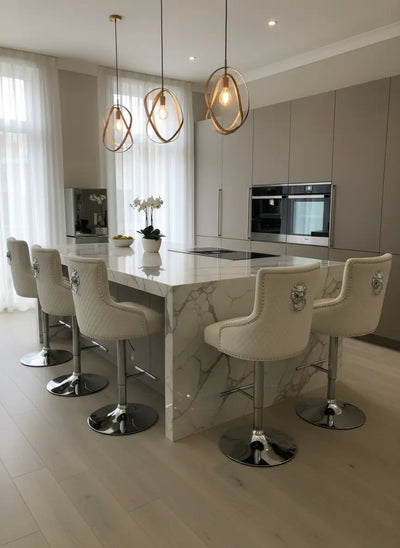 Majestic Luxury Barstool Lion knocker back Adjustable Height ASR INTERIOR