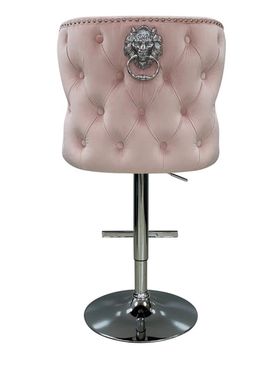 Valentino Luxury Barstool Lion knocker back Adjustable Height ASR INTERIOR