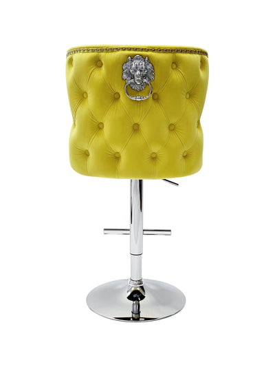 Valentino Luxury Barstool Lion knocker back Adjustable Height ASR INTERIOR