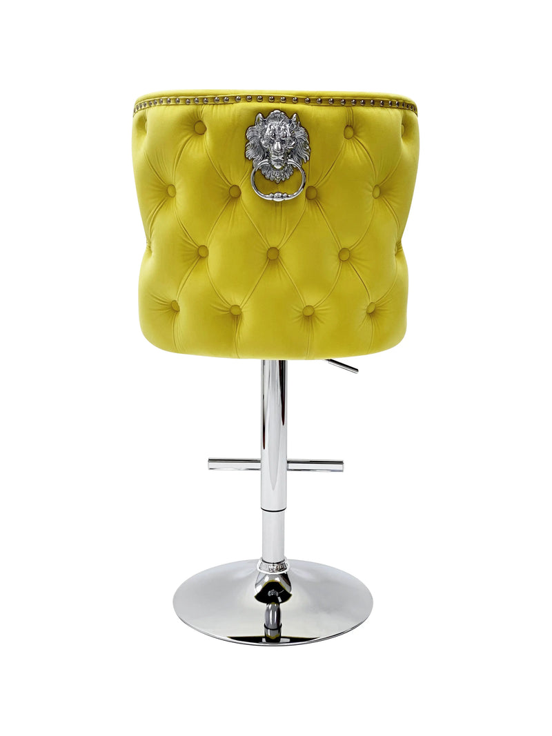 Valentino Luxury Barstool Lion knocker back Adjustable Height ASR INTERIOR