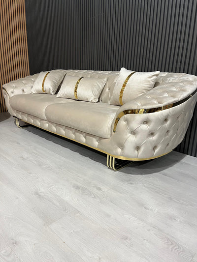 Bvlgari Special 3+2 Sofa in Champagne & Gold