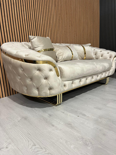 Bvlgari Special 3+2 Sofa in Champagne & Gold