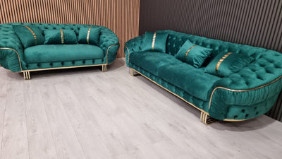 Ambassador Special 3+2 Seater Sofa In Plush Velvet