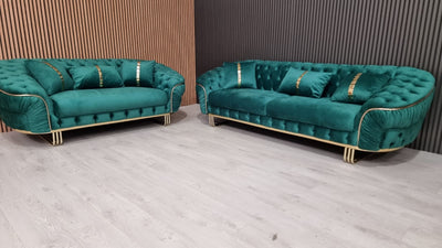 Ambassador Special 3+2 Seater Sofa In Plush Velvet