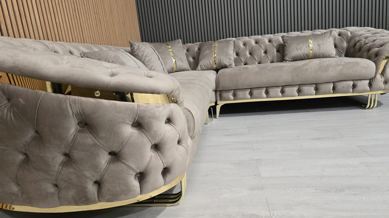 Bvlgari Special Corner Sofa Range Plush Velvet - Choose Combination