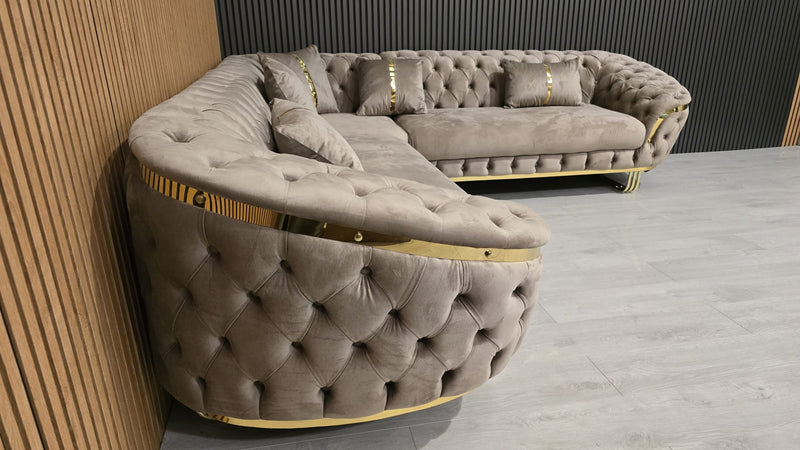 Bvlgari Special Corner Sofa Range Plush Velvet - Choose Combination