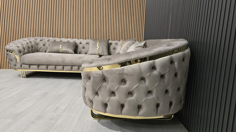 Bvlgari Special Corner Sofa Range Plush Velvet - Choose Combination