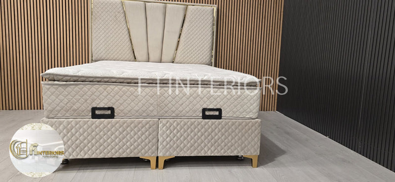 Chelsea Bedframe King-size Champagne Velvet