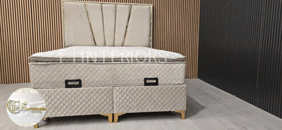 Chelsea Bedframe King-size Champagne Velvet