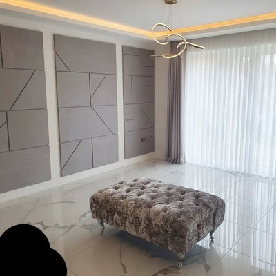 Stella Chesterfield Footstool – Lustro Crushed Velvet F I L