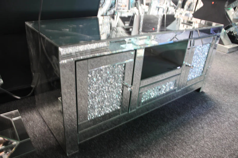Roma Crushed Diamond TV Unit – Available in 120cm & 150cm
