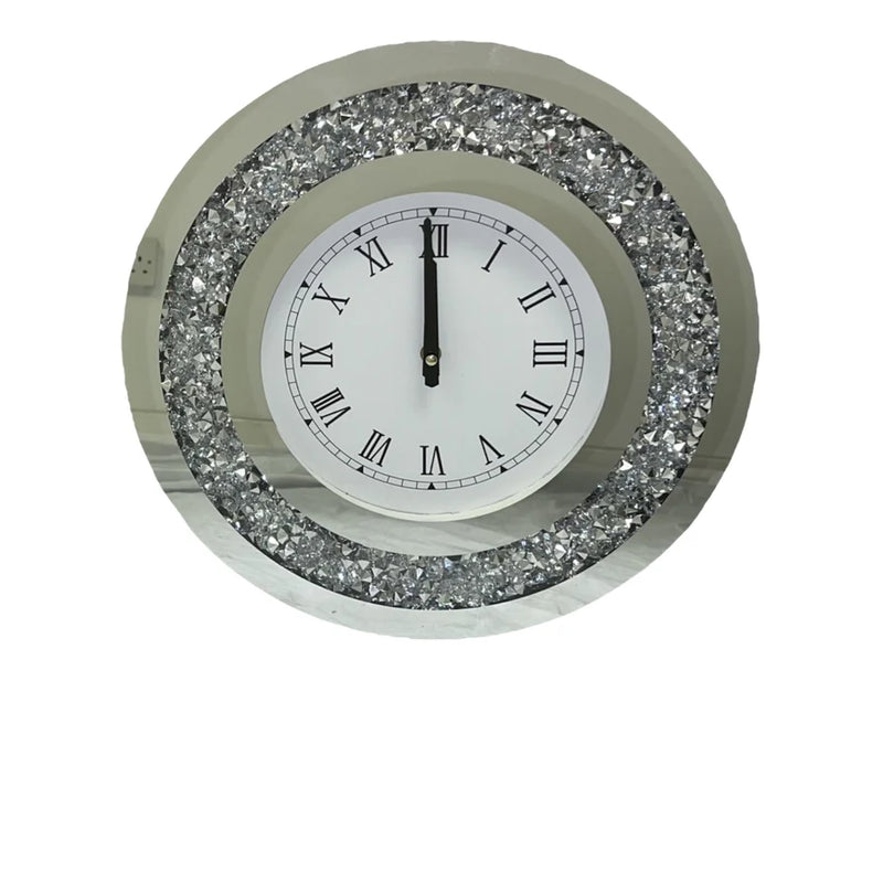 Crushed Diamond Round Wall Clock