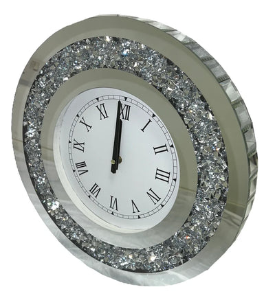Crushed Diamond Round Wall Clock
