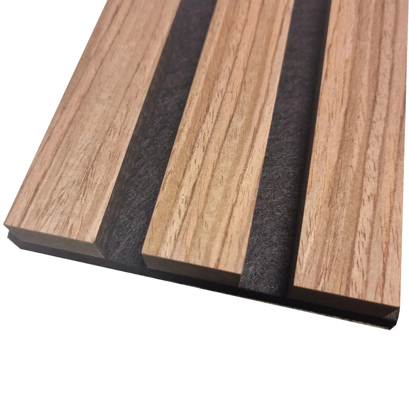 Panneaux Muraux Acoustiques Effet Bois – Série 1, 60x60 Cm, Lot De 4, Gris