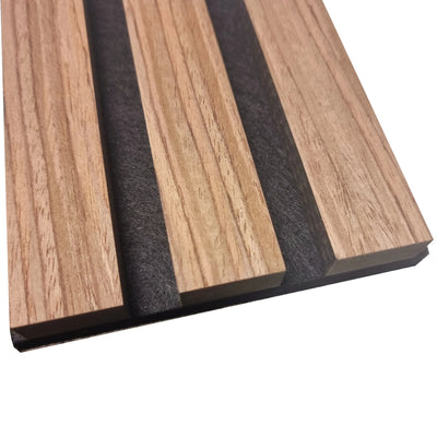 Acoustic Wood Slatted Wall Panels - Light Oak