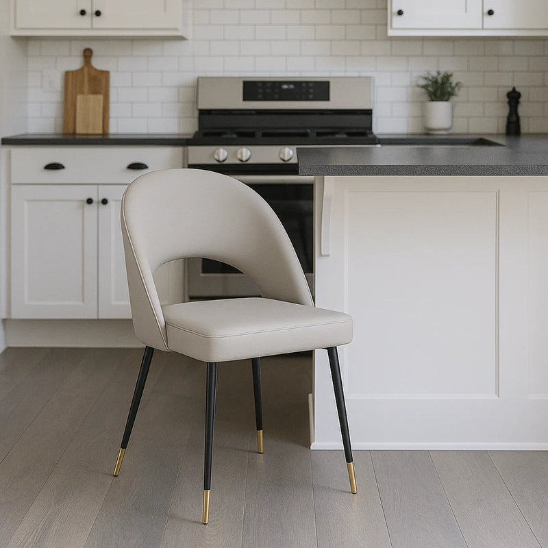 Venice Pu Grey Dining Chair - Set Of 2
