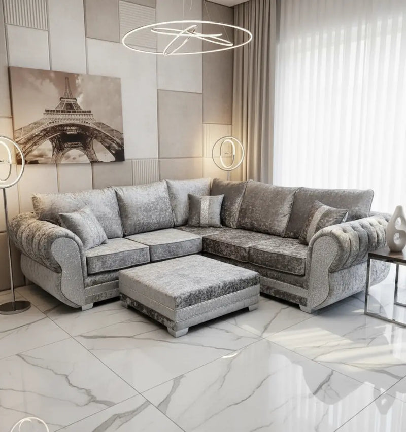 Rino Glitter Crushed Velvet Sofa Range – Rino Exclusive Lustro Collection velvetsofa