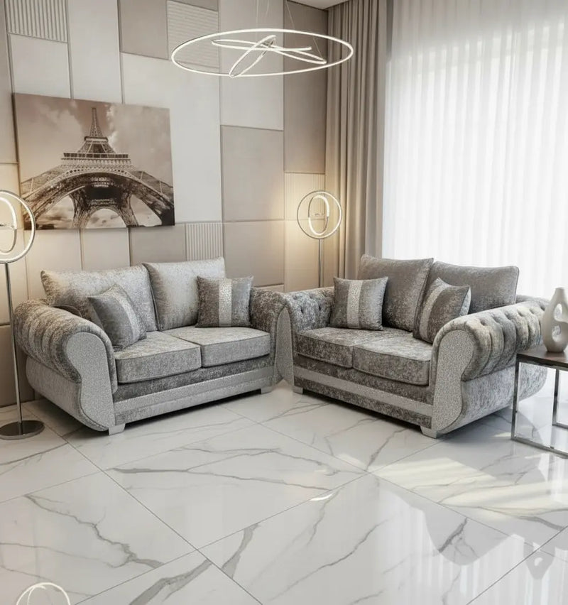 Rino Glitter Crushed Velvet Sofa Range – Rino Exclusive Lustro Collection velvetsofa