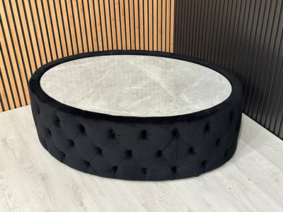 Upholstered Sintered Stone Top Coffee Table