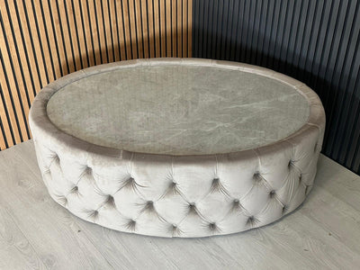 Upholstered Sintered Stone Top Coffee Table