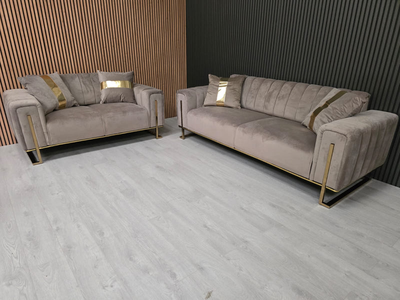 Genova 3+2 in Beige and Gold