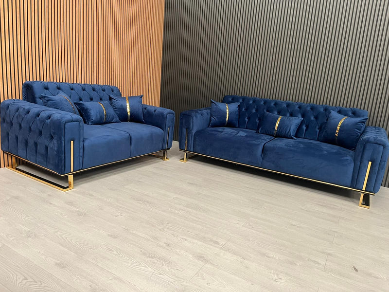 Genova Sofa 3+2 Range Plush Velvet - Choose Combination