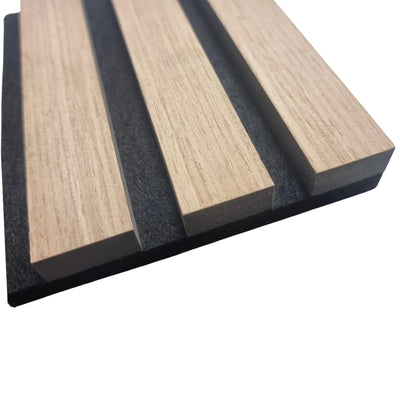 Acoustic Wood Slatted Wall Panels - White Oak