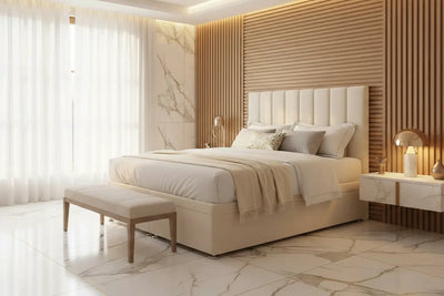 EMPIRE OTTOMAN GASLIFT BED CRUSHED VELVET FIL