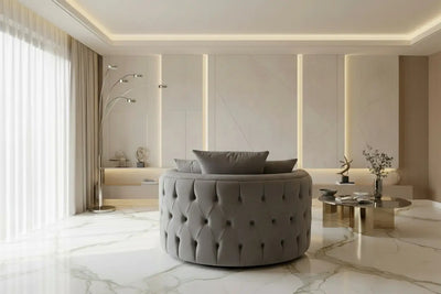 Swivel & Upholstered Cuddle Chair – Velvet Collection velvetsofa