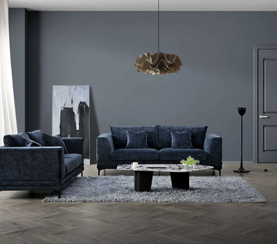Aluxo Lenox Sofa Range in Aegean Blue Velvet furnish 365