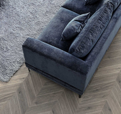 Aluxo Lenox Sofa Range in Aegean Blue Velvet furnish 365