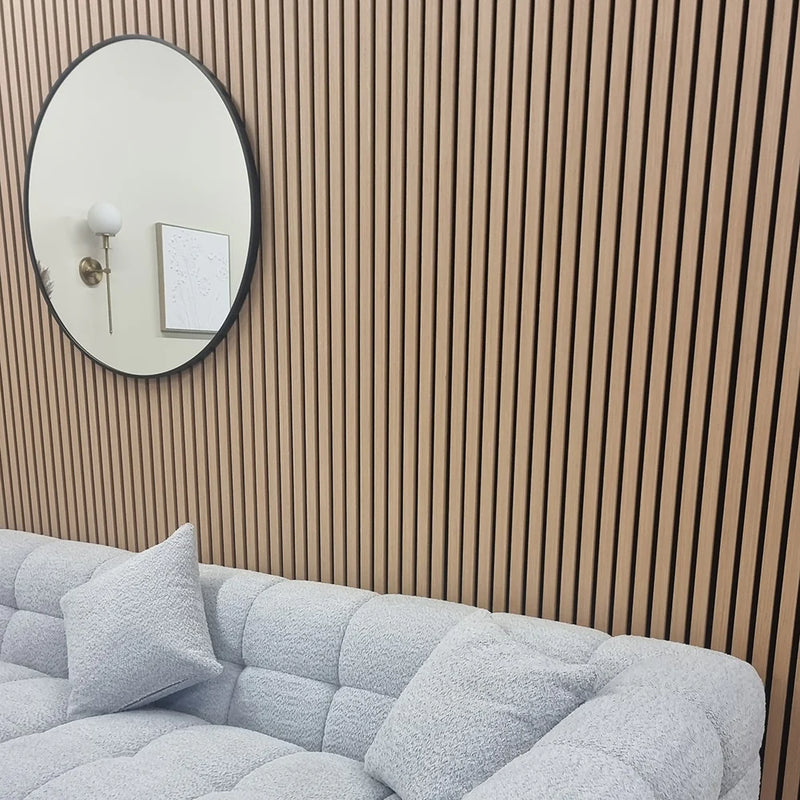 Acoustic Wood Slatted Wall Panels - Light Oak