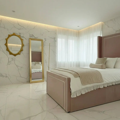 Princess Wingback Bedframe in Plush Velvet – Handcrafted UK Design LUXE DECORS