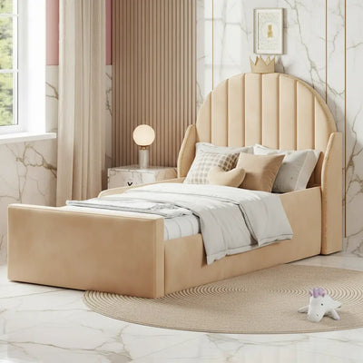 Alabama Toddler Bedframe in Plush Velvet – Handcrafted UK Design LUXE DECORS