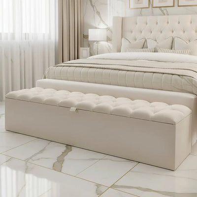 Crushed Velvet Ottoman Box FIL