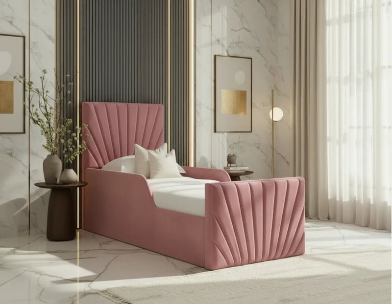 Dream Toddler Bedframe in Plush Velvet – Handcrafted Bespoke Design LUXE DECORS